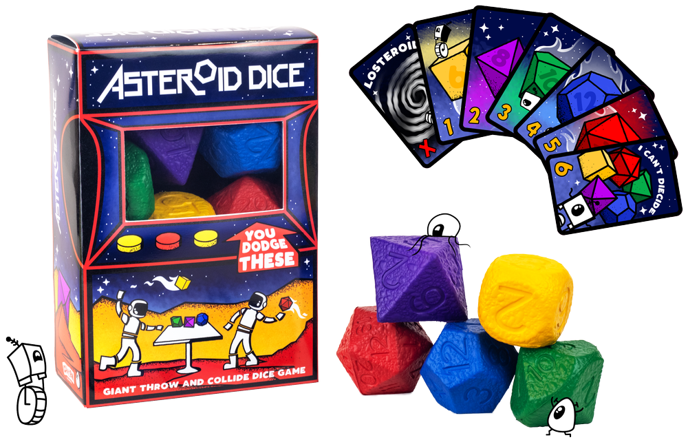 asteroid dice box and conternts